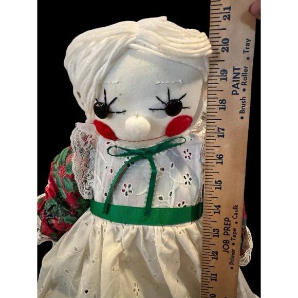 Vintage Mr And Mrs Claus Raggedy Ann Dolls Mrs clause 80s Holiday Decor - Picture 3 of 11